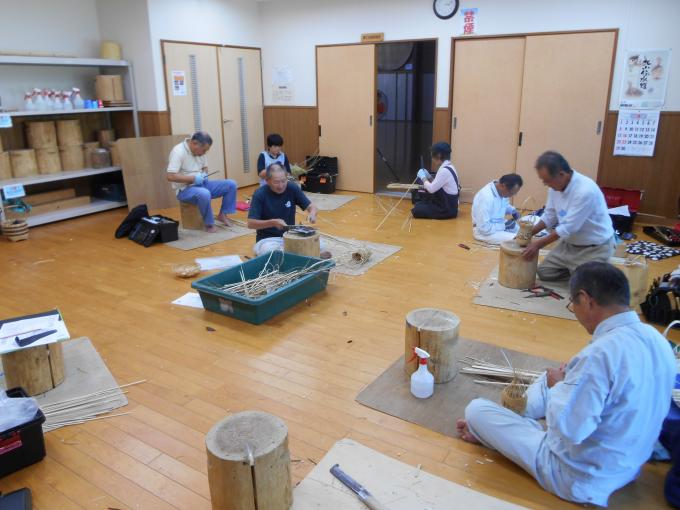 竹細工教室の様子