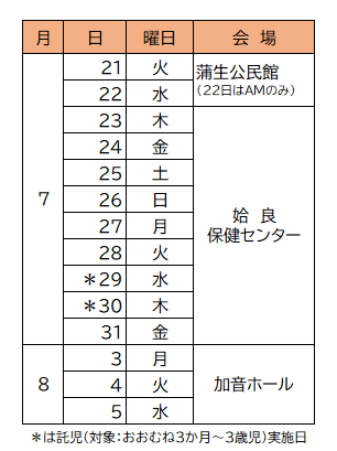 R8 女性検診日程（県民）