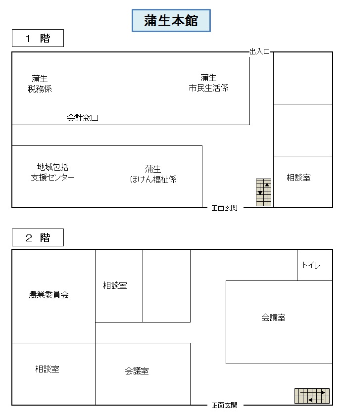 蒲生庁舎配置図
