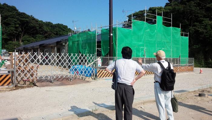 寒風沢地区災害公営住宅建設中