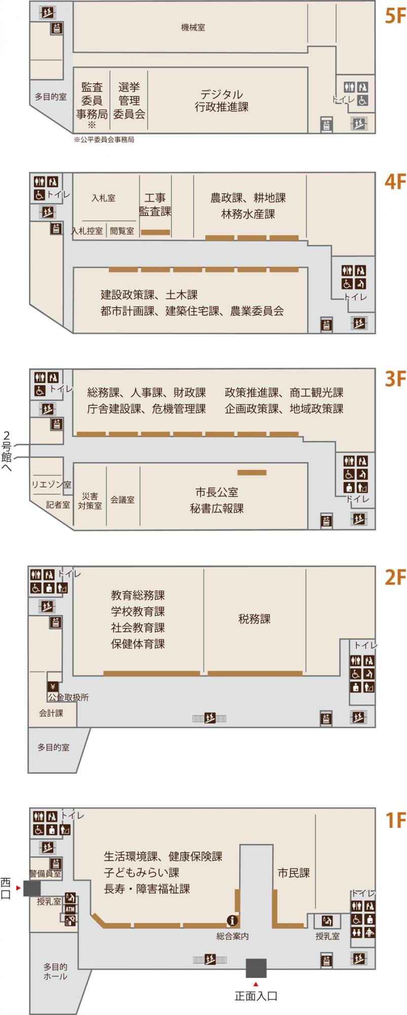 新本庁舎フロア図