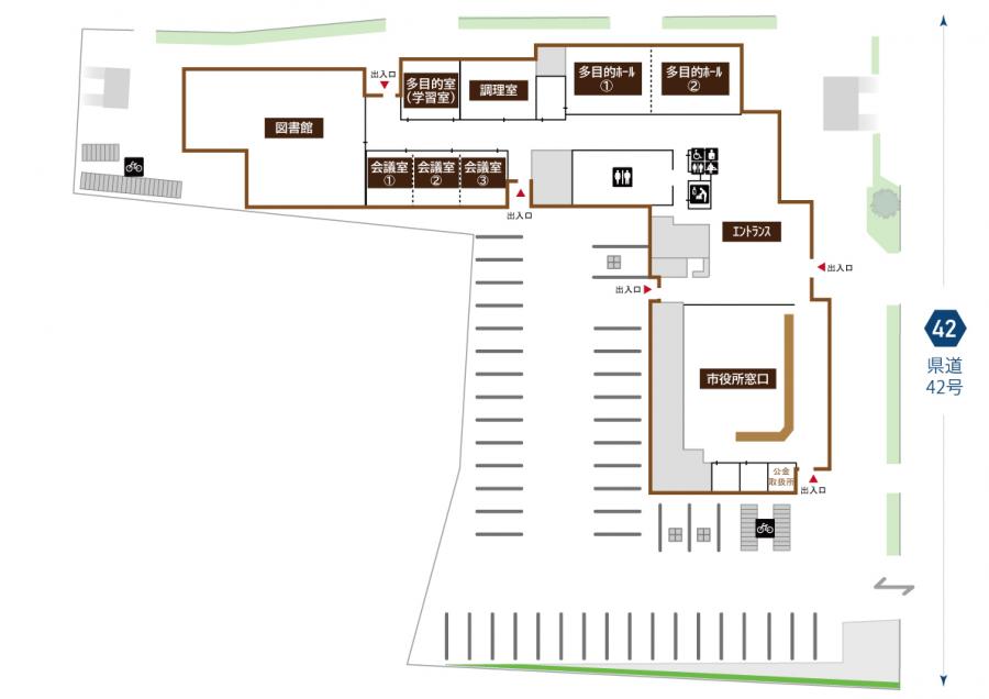 蒲生庁舎フロアマップ